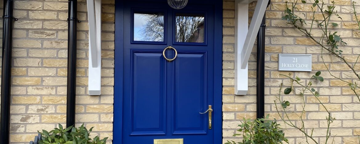 bespoke timber front door in Lincoln designed and installed by Radial Joinery