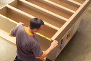 manufacturing bespoke wardrobes in a Lincoln joinery workshop