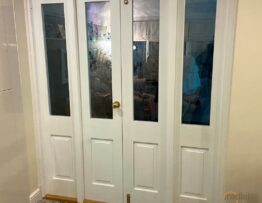 Bespoke glazed internal Tulipwood doors and side screens in North Hykeham Lincoln