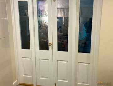 Bespoke glazed internal Tulipwood doors and side screens in North Hykeham Lincoln