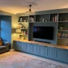 media wall installation in progress showing bespoke fitted cabinetry in Lincoln