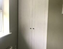 Spray finished shaker style fitted wardrobe made for a child bedroom in Lincoln