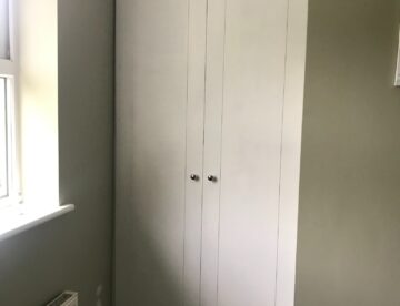 Spray finished shaker style fitted wardrobe made for a child bedroom in Lincoln