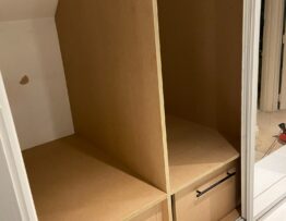 Custom wardrobe drawer storage manufactured in MR MDF