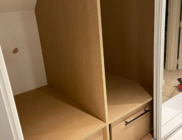 Custom wardrobe drawer storage manufactured in MR MDF