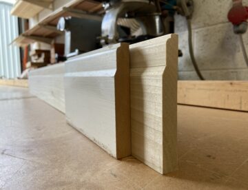 Replica timber skirting moulding matched from original profile in Lincoln