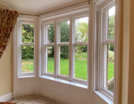 Traditional hardwood sash windows manufactured and fitted near Market Rasen.